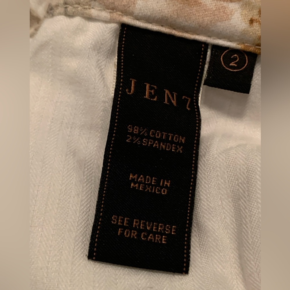 7 For All Mankind Floral Print Ankle Skinny Jeans/Pants•EUC•Sz. 2 - Picture 6 of 14
